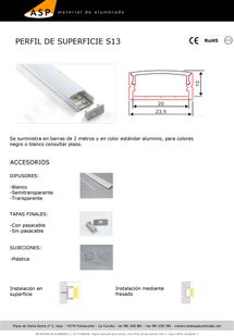 ASP Material De Alumbrado perfiles 33