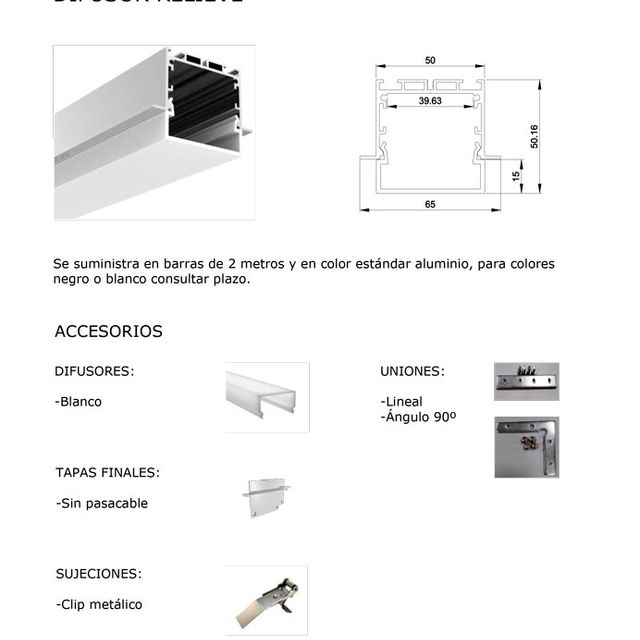 ASP Material De Alumbrado perfiles 14