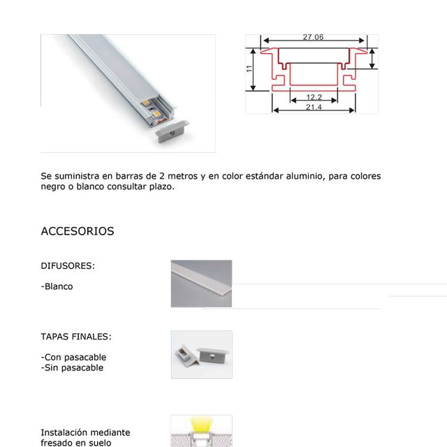 ASP Material De Alumbrado perfiles 16