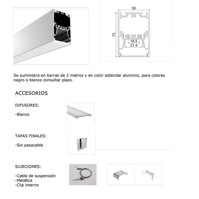 ASP Material De Alumbrado perfiles 26