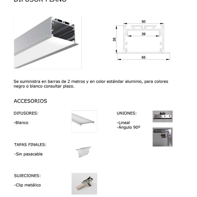 ASP Material De Alumbrado perfiles 12