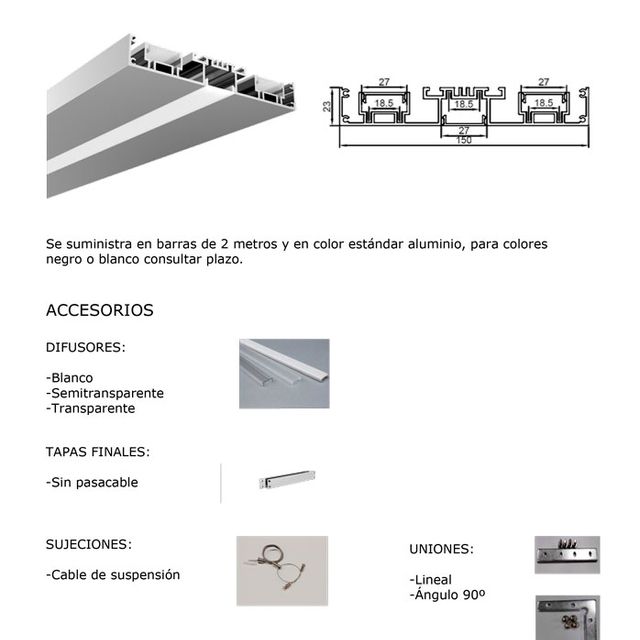 ASP Material De Alumbrado perfiles 27