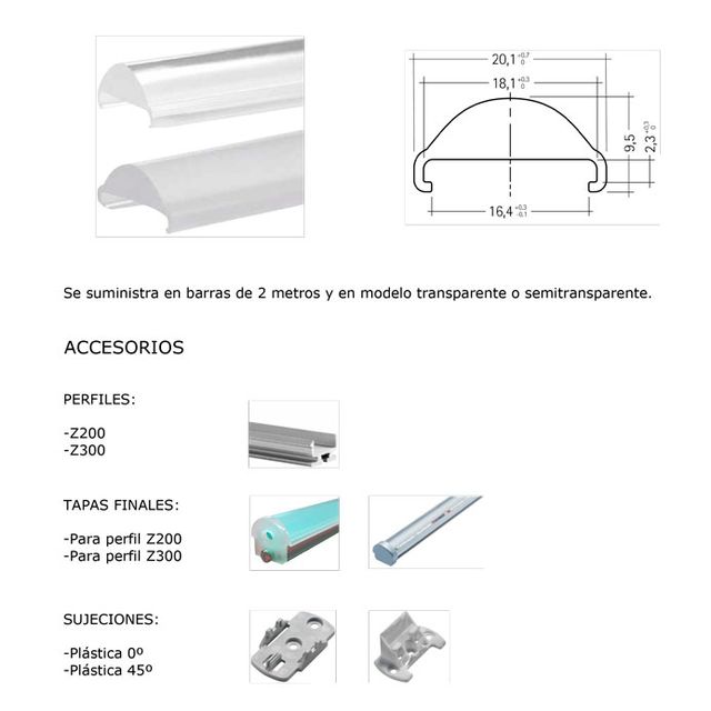 ASP Material De Alumbrado perfiles 1