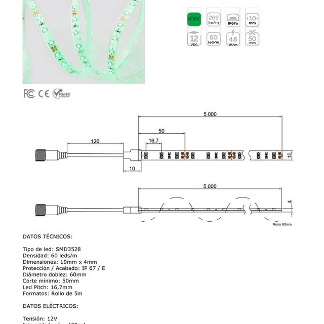 ASP Material De Alumbrado tira leds 45