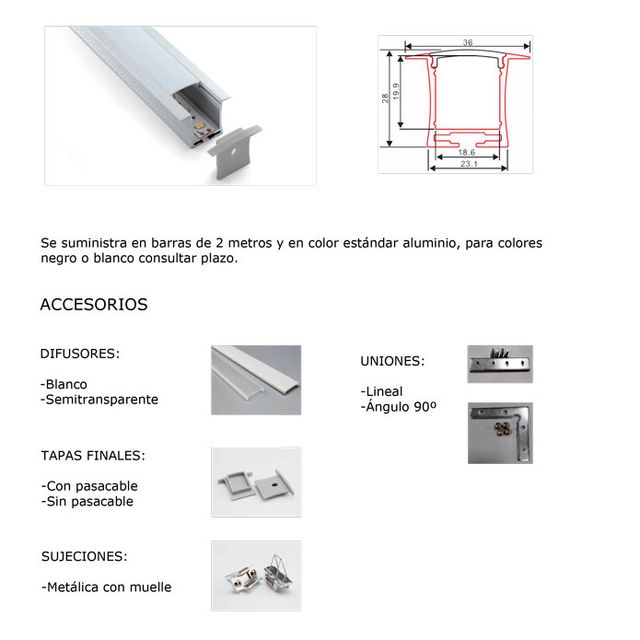 ASP Material De Alumbrado perfiles 11