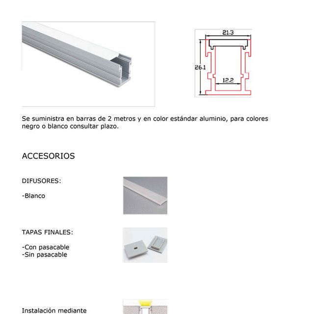 ASP Material De Alumbrado perfiles 17