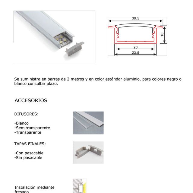 ASP Material De Alumbrado perfiles 8