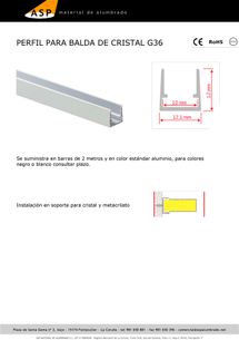 ASP Material De Alumbrado perfiles 18