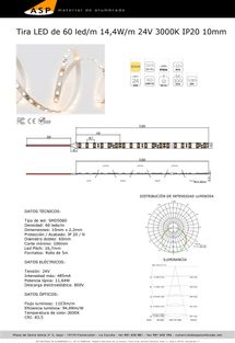 ASP Material De Alumbrado tira leds 20