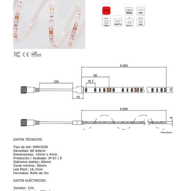 ASP Material De Alumbrado tira leds 44