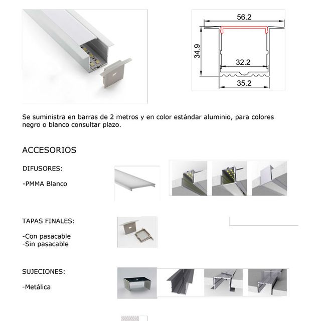 ASP Material De Alumbrado perfiles 10