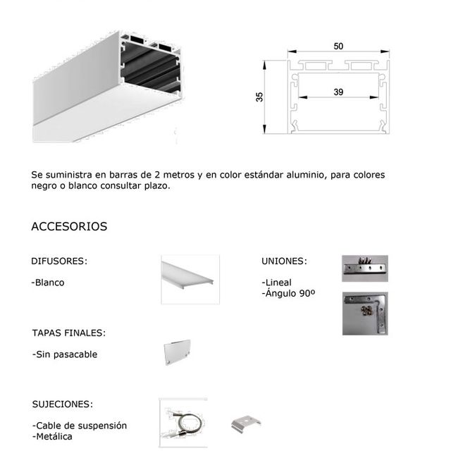 ASP Material De Alumbrado perfiles 23