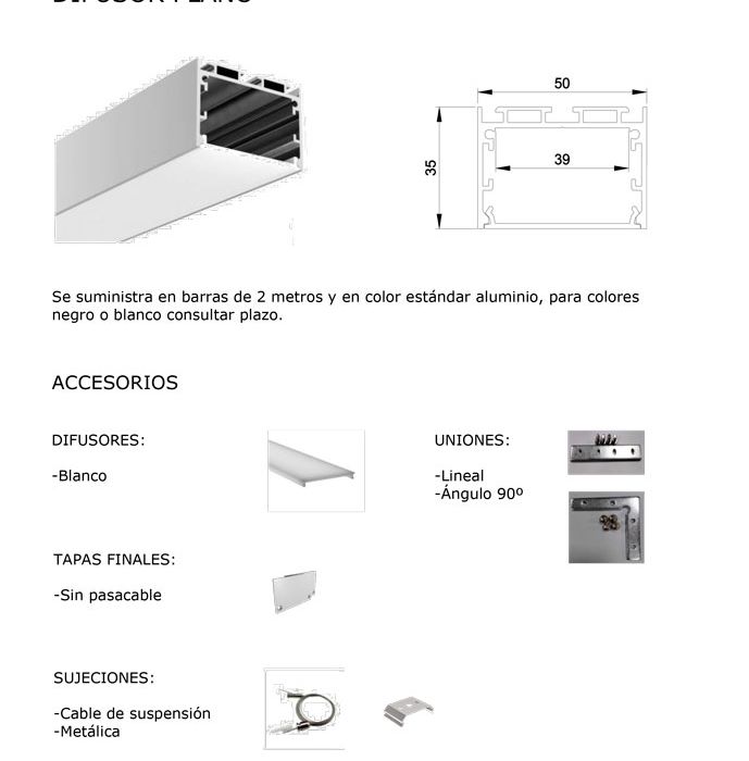 ASP Material De Alumbrado perfiles 23