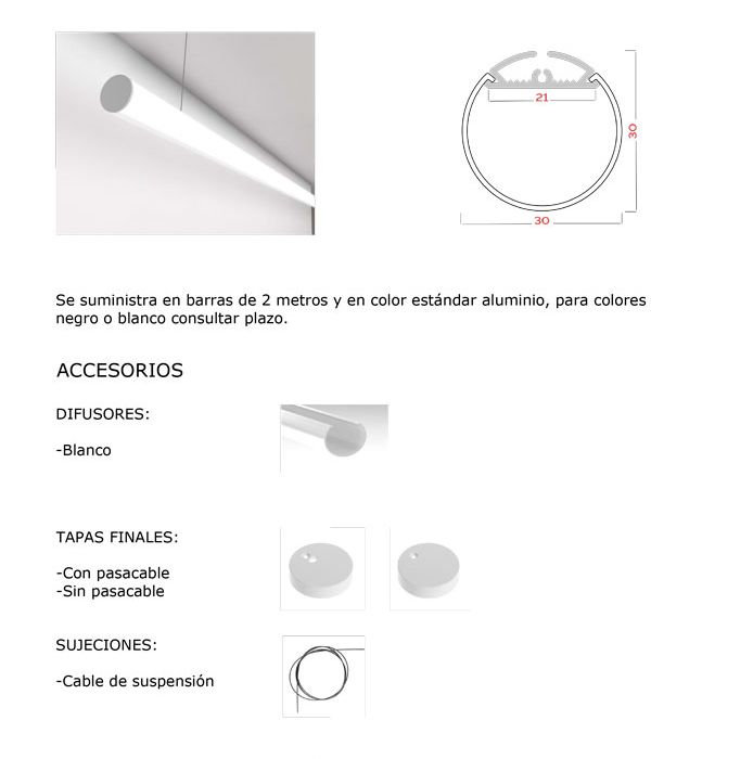 ASP Material De Alumbrado perfiles 22
