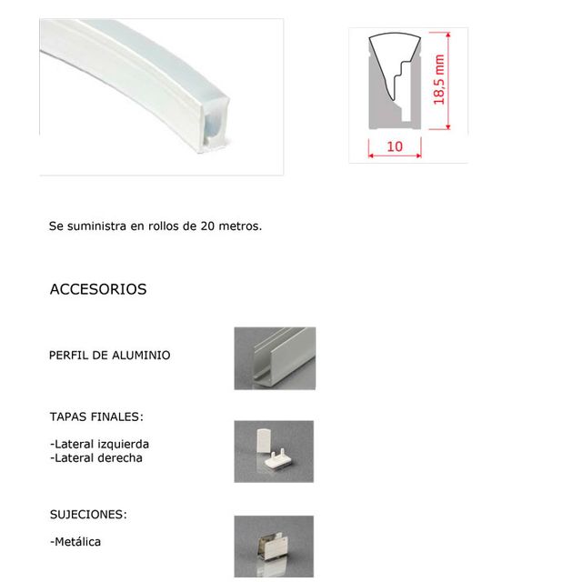 ASP Material De Alumbrado perfiles 13