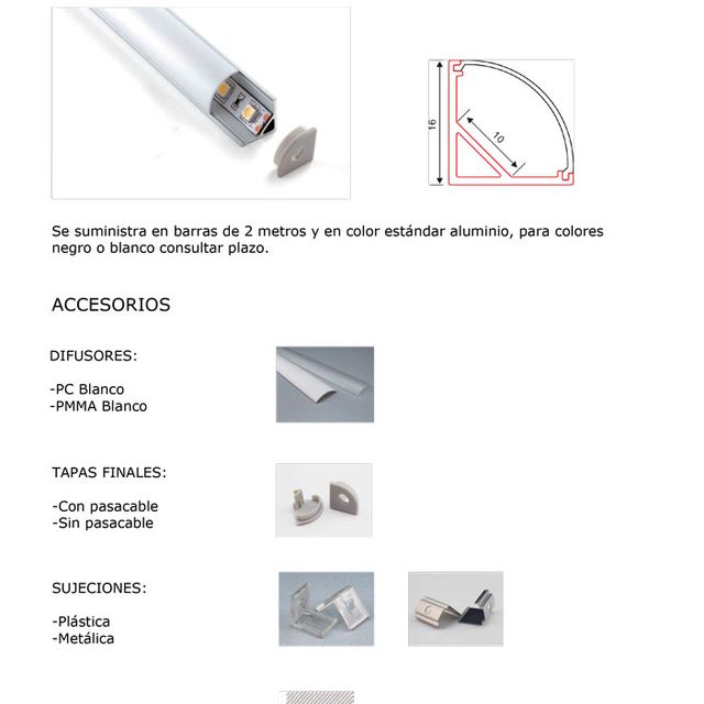 ASP Material De Alumbrado perfiles 3