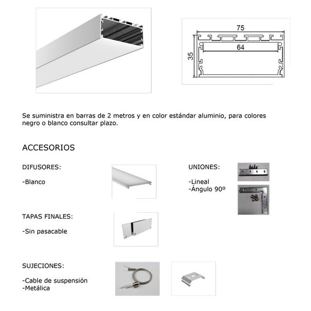 ASP Material De Alumbrado perfiles 25