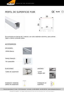 ASP Material De Alumbrado perfiles 20