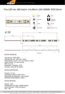 ASP Material De Alumbrado tira leds 30
